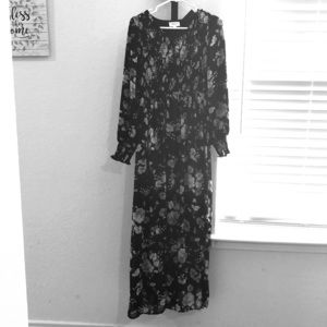 Black floral dress